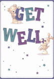 Celebrating both playfulness and comfort, this get well card captures the affectionate energy of Blackheath's close community. Two charming companions-a cuddly bear and a lively puppy-emerge as central figures, their rounded forms brimming with hope as they joyfully interact with the large, colourful 'Get Well' lettering. The indigo and teal tones used in the text create a lively contrast against the soft white background, reminiscent of the vibrant arrangements found at local Blackheath florists. Scattered blue and purple stars dance around the card, adding a gentle sparkle that hints at brighter days ahead, like the uplifting feeling of fresh blooms delivered to local homes along Royal Parade. Every brushstroke in their fur conveys softness and warmth, inviting the thought of a comforting embrace-just as thoughtfully arranged flowers do during times of recovery. With its blend of visual cheer and sincere get well wishes, this card embodies the nurturing, positive spirit that the Blackheath community, and florists like us, are known for bringing to those in need of a little extra kindness.